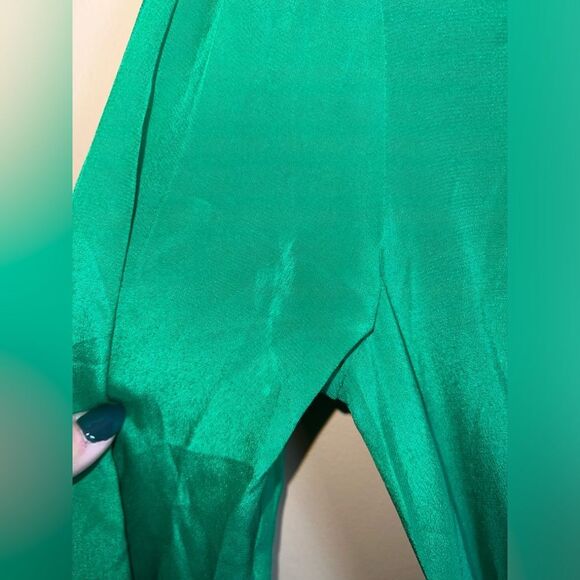 J. Crew Green Midi Dress with White Accents - Picture 7 of 7